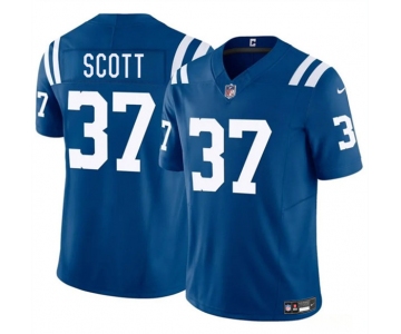 Men's Indianapolis Colts #37 Daniel Scott Blue 2025 F.U.S.E. Vapor Limited Football Stitched Jersey