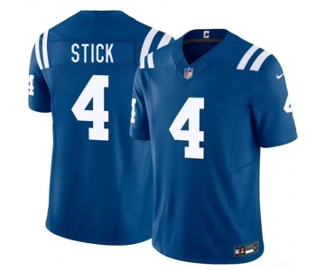 Men's Indianapolis Colts #4 Easton Stick Blue 2026 F.U.S.E. Vapor Limited Football Stitched Jersey