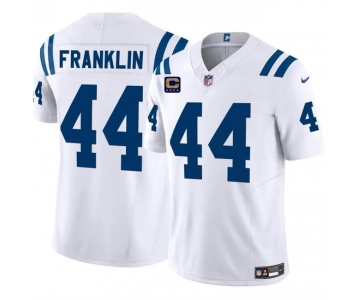 Men's Indianapolis Colts #44 Zaire Franklin White 2024 F.U.S.E. With 4-Star C Patch Vapor Limited Stitched Football Jersey