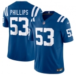 Men's Indianapolis Colts #53 Jacob Phillips Blue 2025 F.U.S.E. Vapor Limited Football Stitched Jersey