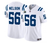 Men's Indianapolis Colts #56 Quenton Nelson White 2025 F.U.S.E. With 4-Star C Patch Vapor Limited Football Stitched Jersey