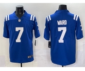 Men's Indianapolis Colts #7 Charvarius Ward Blue Vapor Limited Football Stitched Jersey