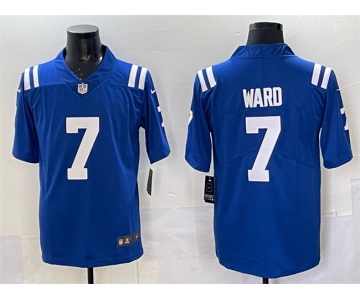 Men's Indianapolis Colts #7 Charvarius Ward Blue Vapor Limited Football Stitched Jersey