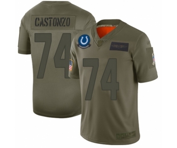 Men's Indianapolis Colts #74 Anthony Castonzo Limited Camo 2019 Salute to Service Football Jersey