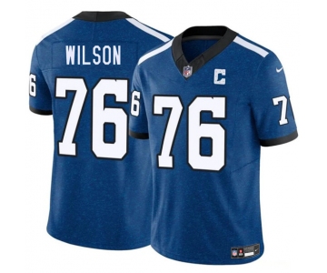 Men's Indianapolis Colts #76 Jack Wilson Blue 2025 F.U.S.E. Throwback Vapor Limited Football Stitched Jersey