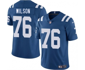 Men's Indianapolis Colts #76 Jack Wilson Blue 2025 Vapor Limited Football Stitched Jersey