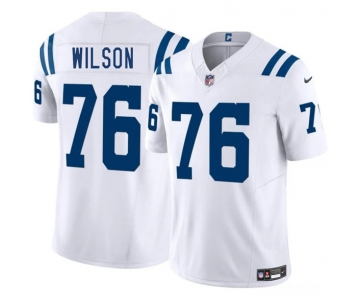 Men's Indianapolis Colts #76 Jack Wilson White 2025 F.U.S.E. Vapor Limited Football Stitched Jersey