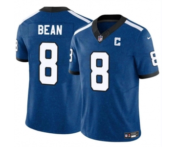 Men's Indianapolis Colts #8 Jason Bean Blue 2024 F.U.S.E. Throwback Vapor Limited Stitched Football Jersey