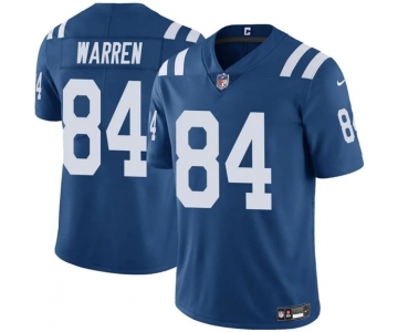 Men's Indianapolis Colts #84 Tyler Warren Blue Vapor Limited Football Stitched Jersey