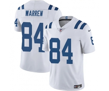 Men's Indianapolis Colts #84 Tyler Warren White Vapor Limited Football Stitched Jersey