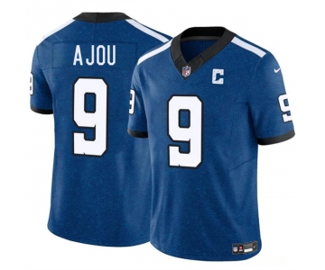 Men's Indianapolis Colts #9 Ajou Ajou Blue 2025 F.U.S.E. Throwback Vapor Limited Football Stitched Jersey