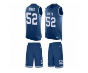Men's Nike Indianapolis Colts #52 Barkevious Mingo Limited Royal Blue Tank Top Suit NFL Jersey