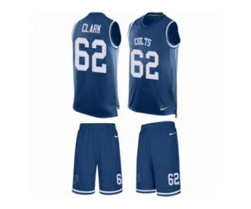 Men's Nike Indianapolis Colts #62 Le'Raven Clark Limited Royal Blue Tank Top Suit NFL Jersey