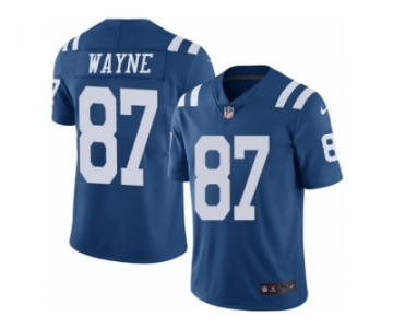 Men's Nike Indianapolis Colts #87 Reggie Wayne Limited Royal Blue Rush NFL Jersey