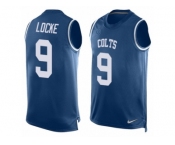 Men's Nike Indianapolis Colts #9 Jeff Locke Limited Royal Blue Player Name & Number Tank Top NFL Jersey