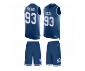 Men's Nike Indianapolis Colts #93 Jabaal Sheard Limited Royal Blue Tank Top Suit NFL Jersey