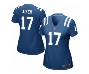 Women Nike Indianapolis Colts #17 Kamar Aiken Game Royal Blue Team Color NFL Jersey