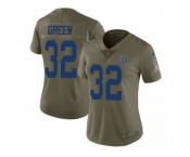 Women Nike Indianapolis Colts #32 T.J. Green Limited Olive 2017 Salute to Service NFL Jersey