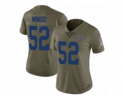 Women Nike Indianapolis Colts #52 Barkevious Mingo Limited Olive 2017 Salute to Service NFL Jersey