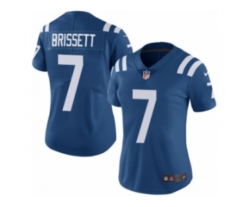 Women Nike Indianapolis Colts #7 Jacoby Brissett Royal Blue Team Color Vapor Untouchable Limited Player NFL Jersey