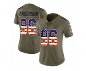 Women Nike Indianapolis Colts #96 Henry Anderson Limited Olive USA Flag 2017 Salute to Service NFL Jersey