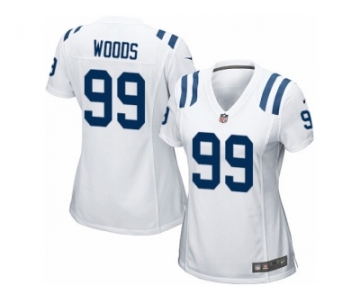 Women Nike Indianapolis Colts #99 Al Woods Game White NFL Jersey