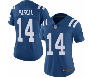 Women's Indianapolis Colts #14 Zach Pascal Limited Royal Blue Rush Vapor Untouchable Football Jersey