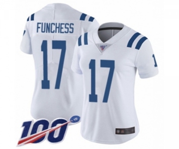 Women's Indianapolis Colts #17 Devin Funchess White Vapor Untouchable Limited Player 100th Season Football Jersey