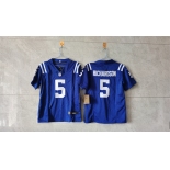 Women's Indianapolis Colts #5 Anthony Richardson Blue 2024 F.U.S.E. Vapor Stitched Jersey