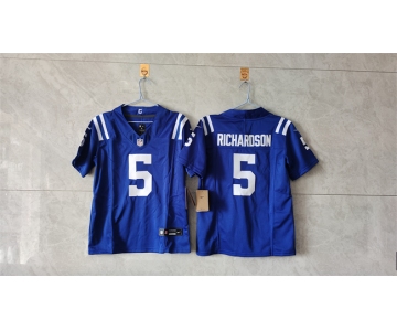 Women's Indianapolis Colts #5 Anthony Richardson Blue 2024 F.U.S.E. Vapor Stitched Jersey