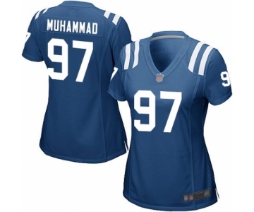 Women's Indianapolis Colts #97 Al-Quadin Muhammad Game Royal Blue Team Color Football Jersey