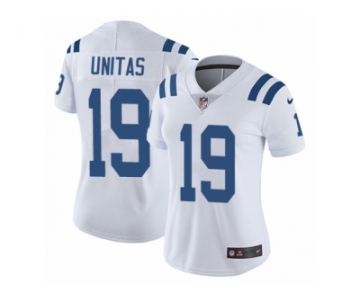 Women's Nike Indianapolis Colts #19 Johnny Unitas Vapor Untouchable Limited White NFL Jersey