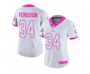 Women's Nike Indianapolis Colts #34 Josh Ferguson Limited Pink Rush Fashion NFL Jersey Women's Nike Indianapolis Colts #34 Josh Ferguson Limited Pink Rush Fashion NFL Jersey