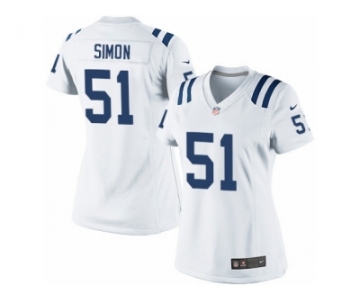 Women's Nike Indianapolis Colts #51 John Simon Limited White NFL Jersey