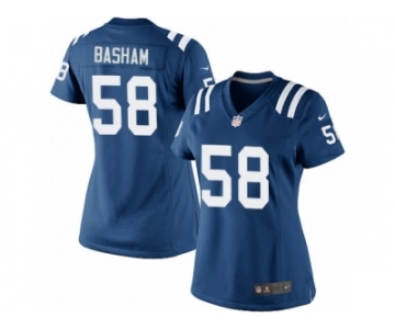 Women's Nike Indianapolis Colts #58 Tarell Basham Limited Royal Blue Team Color NFL Jersey