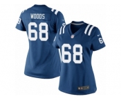 Women's Nike Indianapolis Colts #68 Al Woods Limited Royal Blue Team Color NFL Jersey