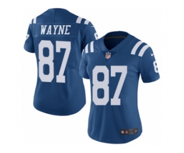 Women's Nike Indianapolis Colts #87 Reggie Wayne Limited Royal Blue Rush NFL Jersey