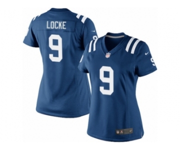 Women's Nike Indianapolis Colts #9 Jeff Locke Limited Royal Blue Team Color NFL Jersey