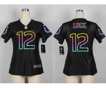 nike women nfl jerseys indianapolis colts #12 luck black[nike fashion]