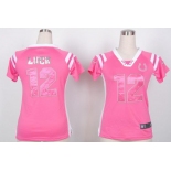 nike women nfl jerseys indianapolis colts #12 luck pink[fashion Rhinestone sequins]
