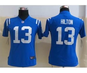 nike women nfl jerseys indianapolis colts #13 hilton blue[nike]
