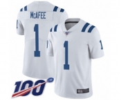 Youth Indianapolis Colts #1 Pat McAfee White Vapor Untouchable Limited Player 100th Season Football Jersey