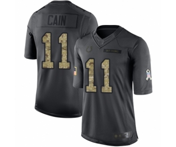 Youth Indianapolis Colts #11 Deon Cain Limited Black 2016 Salute to Service Football Jersey