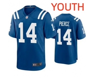Youth Indianapolis Colts #14 Alec Pierce Limited Royal Vapor Jersey