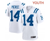 Youth Indianapolis Colts #14 Alec Pierce Limited White Vapor Jersey Youth Indianapolis Colts #14 Alec Pierce Limited White Vapor Jersey