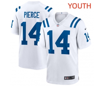 Youth Indianapolis Colts #14 Alec Pierce Limited White Vapor Jersey