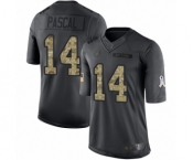 Youth Indianapolis Colts #14 Zach Pascal Limited Black 2016 Salute to Service Football Jersey