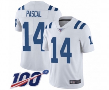 Youth Indianapolis Colts #14 Zach Pascal White Vapor Untouchable Limited Player 100th Season Football Jersey