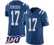 Youth Indianapolis Colts #17 Devin Funchess Limited Royal Blue Rush Vapor Untouchable 100th Season Football Jersey