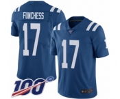 Youth Indianapolis Colts #17 Devin Funchess Royal Blue Team Color Vapor Untouchable Limited Player 100th Season Football Jersey